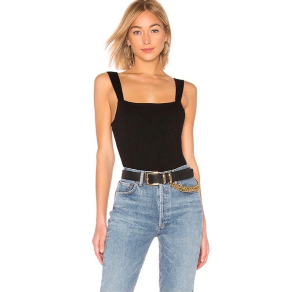 Amuse Society Bodysuit Works Like A Charm Matte Black - Small